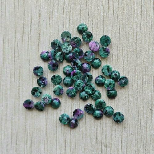 Großhandel 100 Stück Mode Naturstein Runde Cabochon Perlen 6mm für Schmuck Zubehör machen-rot und grün-6mm von HDJSDB