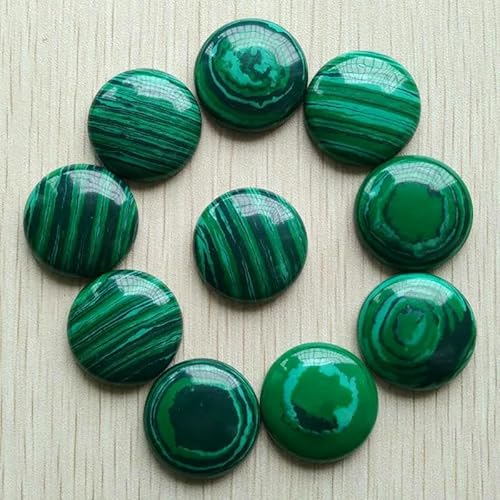 Großhandel 12 stücke/lotnatural stein gemischt runde cabochon perlen 25mm für DIY schmuck machen-malachit von HDJSDB