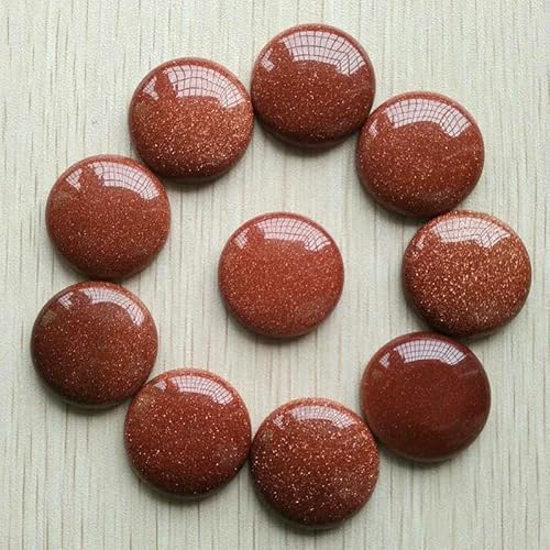 Großhandel 12 teile/los 2018 neue naturstein gemischt runde cabochon perlen 25mm für DIY schmuck machen-gold sand stein Großhandel 12 teile/los 2018 neue naturstein gemischt runde cabochon perlen 25mm für DIY schmuck machen-gold sand stein von HDJSDB