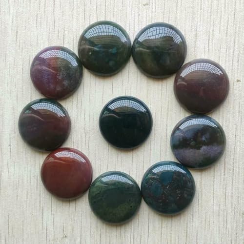 Großhandel 12 teile/los 2018 neue naturstein gemischt runde cabochon perlen 25mm für DIY schmuck machen-indien onyx von HDJSDB