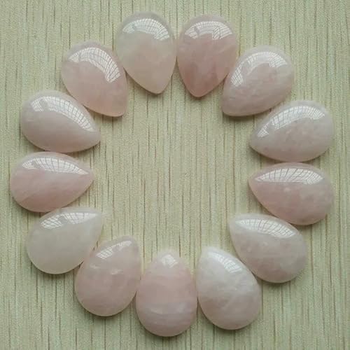 Großhandel 20 stücke naturstein gemischt wassertropfen CABOCHON perlen 18x25mm DIY schmuck zubehör, der Schnelle versand-rose quarz von HDJSDB
