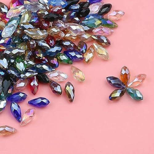 Hochwertige, exquisite österreichische Kristallperlen in Wassertropfenform, 6 x 12 mm, 50 Stück, Kristallglas-Kiefernperlen, Ornamente, DIY-Armband, Halskette, gemischte Farben Hochwertige, exquisite österreichische Kristallperlen in Wassertropfenform, 6 x 12 mm, 50 Stück, Kristallglas-Kiefernperlen, Ornamente, DIY-Armband, Halskette, gemischte Farben von HDJSDB