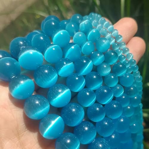 Katzenaugen-Opalperlen in verschiedenen Farben, Naturstein, Glas, lose Perlen zur Schmuckherstellung, DIY-Armbänder, Fundstücke, 4/6/8/10/12 mm, 15 Zoll, Himmelblau, 12 mm, 30 Stück Katzenaugen-Opalperlen in verschiedenen Farben, Naturstein, Glas, lose Perlen zur Schmuckherstellung, DIY-Armbänder, Fundstücke, 4/6/8/10/12 mm, 15 Zoll, Himmelblau, 12 mm, 30 Stück von HDJSDB