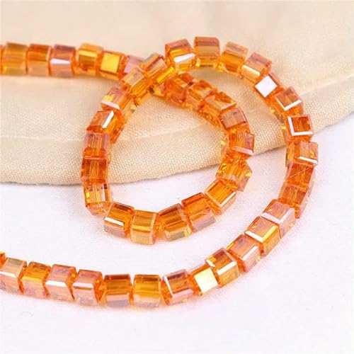 Kristallwürfelperlen, Abstandshalter, DIY-Schmuckherstellung, 2/3/4/6/8/10 mm, lose facettierte Glasperlen, quadratisch, für Handarbeiten, Zubehör, Orange, 2 mm, 195 Stück Kristallwürfelperlen, Abstandshalter, DIY-Schmuckherstellung, 2/3/4/6/8/10 mm, lose facettierte Glasperlen, quadratisch, für Handarbeiten, Zubehör, Orange, 2 mm, 195 Stück von HDJSDB