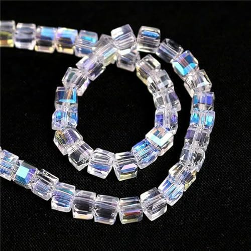 Kristallwürfelperlen, Abstandshalter, DIY-Schmuckherstellung, 2/3/4/6/8/10 mm, lose facettierte Glasperlen, quadratisch, für Handarbeiten, Zubehör, importierte Farbe, 4,0 mm, 95 Stück Kristallwürfelperlen, Abstandshalter, DIY-Schmuckherstellung, 2/3/4/6/8/10 mm, lose facettierte Glasperlen, quadratisch, für Handarbeiten, Zubehör, importierte Farbe, 4,0 mm, 95 Stück von HDJSDB