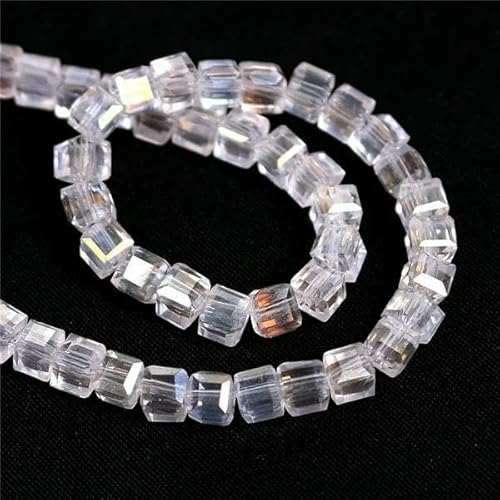 Kristallwürfelperlen, Abstandshalter, DIY-Schmuckherstellung, 2/3/4/6/8/10 mm, lose facettierte Glasperlen, quadratisch, für Handarbeiten, Zubehör, weiß ab, 10 mm, 20 Stück Kristallwürfelperlen, Abstandshalter, DIY-Schmuckherstellung, 2/3/4/6/8/10 mm, lose facettierte Glasperlen, quadratisch, für Handarbeiten, Zubehör, weiß ab, 10 mm, 20 Stück von HDJSDB