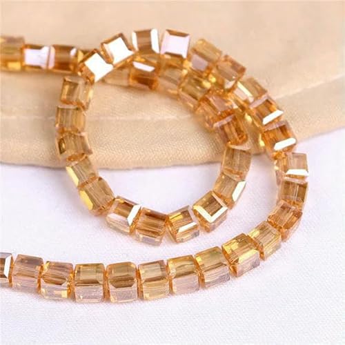 Kristallwürfelperlen, Abstandshalter, DIY-Schmuckherstellung, 2/3/4/6/8/10 mm, lose facettierte Glasperlen für Handarbeitszubehör, Champagner ab_a, 6 mm, 95 Stück Kristallwürfelperlen, Abstandshalter, DIY-Schmuckherstellung, 2/3/4/6/8/10 mm, lose facettierte Glasperlen für Handarbeitszubehör, Champagner ab_a, 6 mm, 95 Stück von HDJSDB
