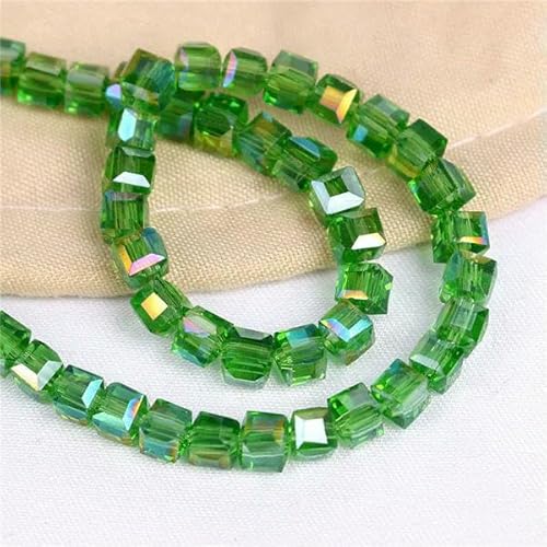 Kristallwürfelperlen, Abstandshalter, DIY-Schmuckherstellung, 2/3/4/6/8/10 mm, lose facettierte Glasperlen für Handarbeitszubehör, grasgrün ab, 6 mm, 95 Stück Kristallwürfelperlen, Abstandshalter, DIY-Schmuckherstellung, 2/3/4/6/8/10 mm, lose facettierte Glasperlen für Handarbeitszubehör, grasgrün ab, 6 mm, 95 Stück von HDJSDB