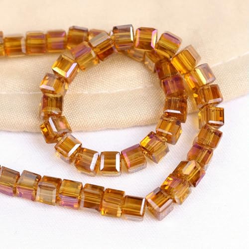 Kristallwürfelperlen, Abstandshalter, DIY-Schmuckherstellung, 2/3/4/6/8/10 mm, lose facettierte quadratische Glasperlen für Handarbeitszubehör, ab-8 mm, 48 Stück Kristallwürfelperlen, Abstandshalter, DIY-Schmuckherstellung, 2/3/4/6/8/10 mm, lose facettierte quadratische Glasperlen für Handarbeitszubehör, ab-8 mm, 48 Stück von HDJSDB
