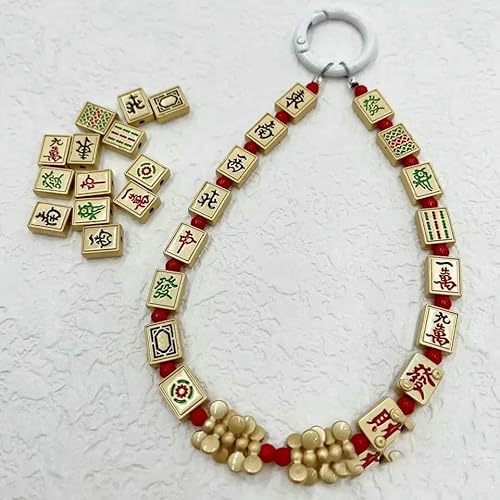 Legierte Metallperlen für die Schmuckherstellung, DIY-Dekoration, Ohrringe, Armbänder, Halsketten, Schlüsselanhänger, Auto-Hänge-Haarnadel-Zubehör, 5 Stück, Gold-Mahjong, gemischte Farben Legierte Metallperlen für die Schmuckherstellung, DIY-Dekoration, Ohrringe, Armbänder, Halsketten, Schlüsselanhänger, Auto-Hänge-Haarnadel-Zubehör, 5 Stück, Gold-Mahjong, gemischte Farben von HDJSDB