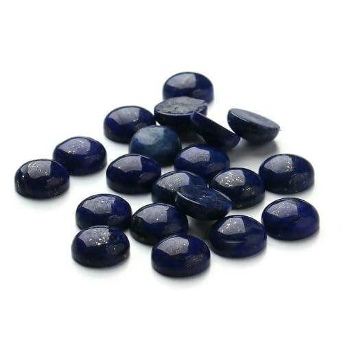 Lila Amethyste Natursteinperlen, rund, Onyx, Cabochons, lose Perlen, Kamee, DIY-Ringe, Halskette, Lapislazuli, 12 mm x 10 Stück von HDJSDB