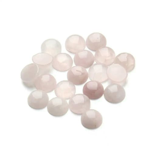 Lila Amethyste Natursteinperlen, rund, Onyx-Cabochons, lose Perlen, Kamee, DIY-Ringe, Halskette, Rosenquarz, 4,0 mm x 10 Stück von HDJSDB