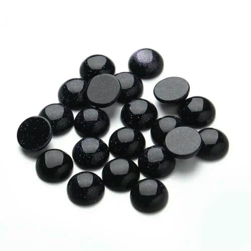 Lila Amethyste Natursteinperlen, rund, Onyx-Cabochons, lose Perlen, Kamee, DIY-Ringe, Halskette, dunkelblauer Sand, 10 mm x 10 Stück Lila Amethyste Natursteinperlen, rund, Onyx-Cabochons, lose Perlen, Kamee, DIY-Ringe, Halskette, dunkelblauer Sand, 10 mm x 10 Stück von HDJSDB