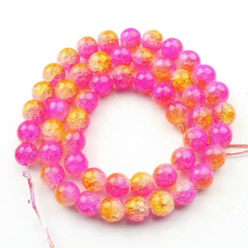 Mehrfarbige, schneebedeckte Kristallperle, 4, 6, 8, 10, 12 mm, runde, lose Abstandsperlen für die Herstellung von DIY-Schmuck, Armbändern und Ohrringen, 15 Zoll, Fuchsia-Gelb, 12 mm (c Mehrfarbige, schneebedeckte Kristallperle, 4, 6, 8, 10, 12 mm, runde, lose Abstandsperlen für die Herstellung von DIY-Schmuck, Armbändern und Ohrringen, 15 Zoll, Fuchsia-Gelb, 12 mm (c von HDJSDB