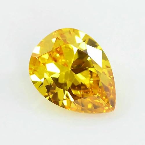 Mehrfarbige birnenförmige Zirkonia-Steine, lose synthetische Edelsteine, Perlen, CZ-Steine für Schmuck, 2 x 3 – 13 x 18 mm, AAAAA, goldfarben, 10 x 12 mm, 20 Stück von HDJSDB