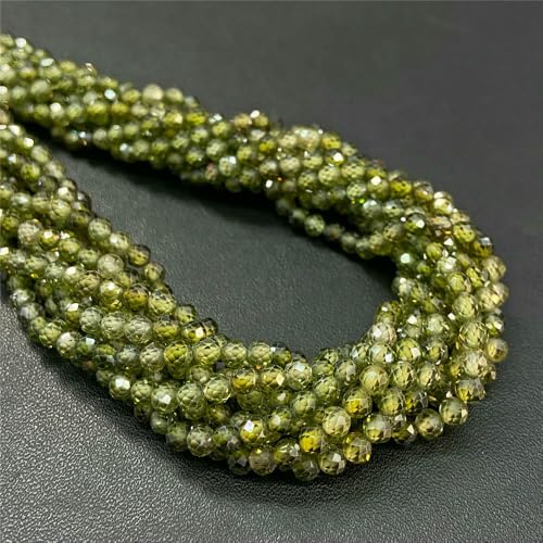 Mehrfarbige facettierte natürliche Zirkon-Loseperlen, 2 mm, 3,0 mm, Quarzkristallperle zur Schmuckherstellung, Zubehör, Perlen-Grüner Zirkon-4,0 mm Mehrfarbige facettierte natürliche Zirkon-Loseperlen, 2 mm, 3,0 mm, Quarzkristallperle zur Schmuckherstellung, Zubehör, Perlen-Grüner Zirkon-4,0 mm von HDJSDB