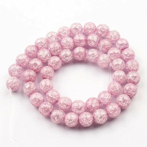 Mehrfarbige schneebedeckte Kristallperle, 4, 6, 8, 10, 12 mm, runde, lose Abstandsperlen für die Herstellung von DIY-Schmuck, Armbändern und Ohrringen, 15 Zoll, Hellviolett, 12 mm (ca. von HDJSDB