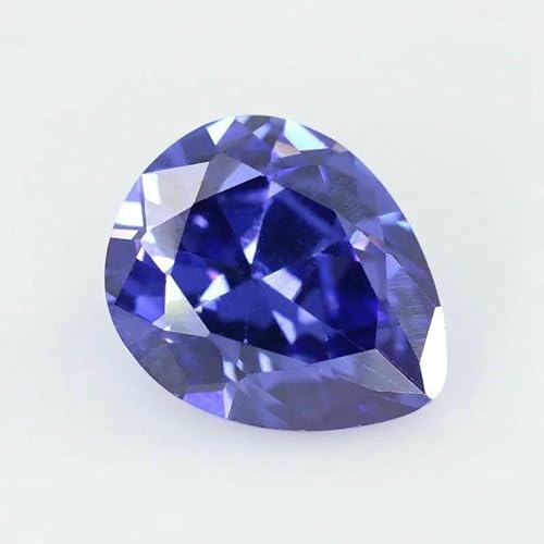 Mehrfarbiger Zirkonia-Stein in Birnenform, lose synthetische Edelsteine, Perlen, CZ-Steine für Schmuck, 2 x 3 – 13 x 18 mm, AAAAA-Tansanit, 12 x 16 mm, 10 Stück Mehrfarbiger Zirkonia-Stein in Birnenform, lose synthetische Edelsteine, Perlen, CZ-Steine für Schmuck, 2 x 3 – 13 x 18 mm, AAAAA-Tansanit, 12 x 16 mm, 10 Stück von HDJSDB