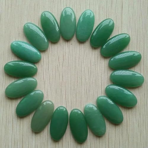 Mode-Mix naturstein oval cabochon perlen diy Schmuck zubehör, der 15x30mm Großhandel 20 teile/los-Aventurin von HDJSDB