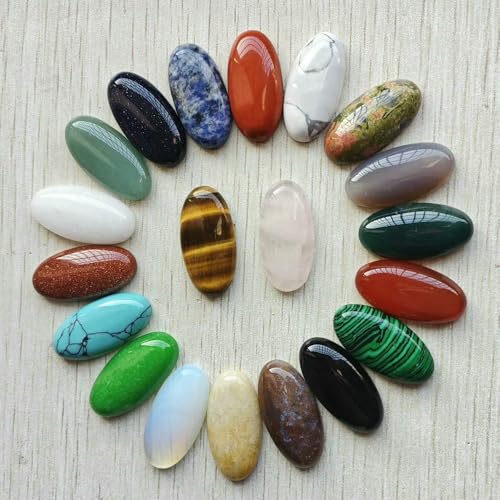 Mode-Mix naturstein oval cabochon perlen diy Schmuck zubehör, der 15x30mm Großhandel 20 teile/los-Mix von HDJSDB
