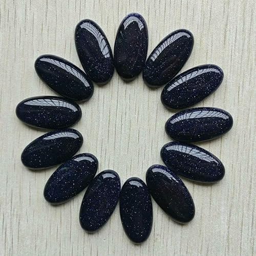 Mode Mix naturstein oval cabochon perlen diy Schmuck zubehör machen 15x30mm Großhandel 20 teile/los-blau sand von HDJSDB