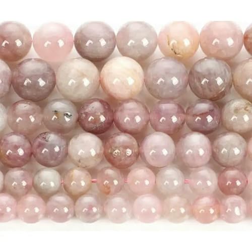 Mode Naturstein Rosa Opal Charm Lose Perle DIY Runde Perlen Schmuck Zubehör-4,0mm ca. 40 Stück von HDJSDB