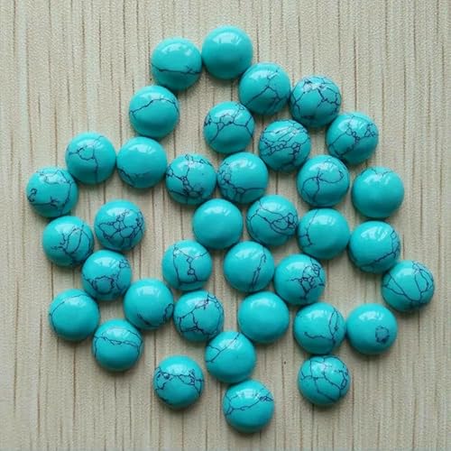 Mode naturstein gemischten runde 10mm perlen für DIY schmuck Zubehör 50 teile/los-blau türkis von HDJSDB