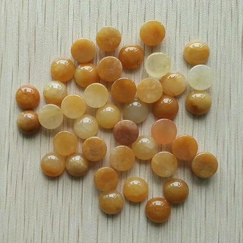 Mode naturstein gemischten runde 10mm perlen für DIY schmuck Zubehör 50 teile/los-gelb jade von HDJSDB