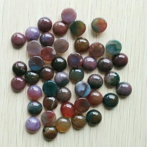 Mode naturstein gemischten runde 10mm perlen für DIY schmuck Zubehör 50 teile/los-indien achat von HDJSDB