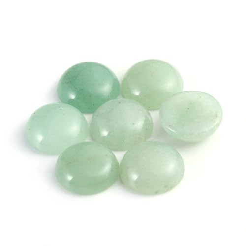 Modische 10 Stück/Los 4/6/8/10/12 mm Naturstein-Cabochons für DIY-Ringe, Ohrringe, Armbänder, Halsketten, Schmuckherstellung, grüner Aventurin, 6 mm Modische 10 Stück/Los 4/6/8/10/12 mm Naturstein-Cabochons für DIY-Ringe, Ohrringe, Armbänder, Halsketten, Schmuckherstellung, grüner Aventurin, 6 mm von HDJSDB