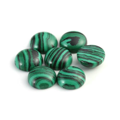 Modische Cabochons aus Naturstein, 10 Stück/Los, 4/6/8/10/12 mm, für DIY-Ringe, Ohrringe, Armbänder, Halsketten, Schmuckherstellung, Malachit, 12 mm Modische Cabochons aus Naturstein, 10 Stück/Los, 4/6/8/10/12 mm, für DIY-Ringe, Ohrringe, Armbänder, Halsketten, Schmuckherstellung, Malachit, 12 mm von HDJSDB