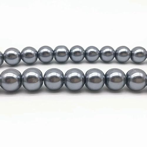 NEU 4/6/8/10 mm runde Perlen, lose Glasperlen, Abstandsperlen für die Schmuckherstellung, DIY, handgefertigtes Armbandzubehör, 10–6 mm (50 Stück) von HDJSDB