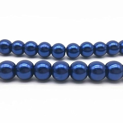 NEU 4/6/8/10 mm runde Perlen, lose Glasperlen, Abstandsperlen für die Schmuckherstellung, DIY, handgefertigtes Armbandzubehör, 19–6 mm (50 Stück) von HDJSDB