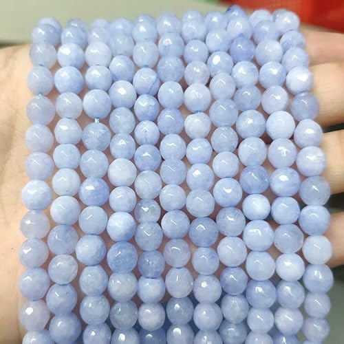 Natürliche Jadesteinperle, 4–12 mm, facettiert, violett-blauer Chalcedon, runde lose Perlen zur Schmuckherstellung, DIY-Armbandzubehör, 15'-violett facettiert-12 mm, 30 Perlen Natürliche Jadesteinperle, 4–12 mm, facettiert, violett-blauer Chalcedon, runde lose Perlen zur Schmuckherstellung, DIY-Armbandzubehör, 15'-violett facettiert-12 mm, 30 Perlen von HDJSDB