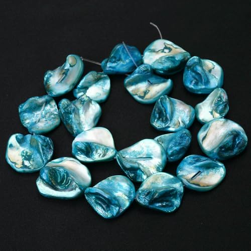 Natürliche Muschelperlen, Perlmutt, Liebesstern, oval, rund, flach, lose Abstandsperlen für die Schmuckherstellung, DIY-Charm-Armband, Halskette, blau, unre Natürliche Muschelperlen, Perlmutt, Liebesstern, oval, rund, flach, lose Abstandsperlen für die Schmuckherstellung, DIY-Charm-Armband, Halskette, blau, unre von HDJSDB