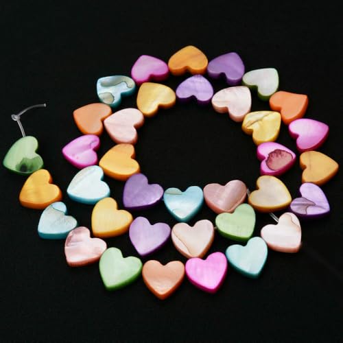 Natürliche Muschelperlen, Perlmutt, Liebesstern, oval, rund, flach, lose Abstandsperlen zur Schmuckherstellung, DIY-Charm-Armband, Halskette, bunte Liebe, 1 Natürliche Muschelperlen, Perlmutt, Liebesstern, oval, rund, flach, lose Abstandsperlen zur Schmuckherstellung, DIY-Charm-Armband, Halskette, bunte Liebe, 1 von HDJSDB
