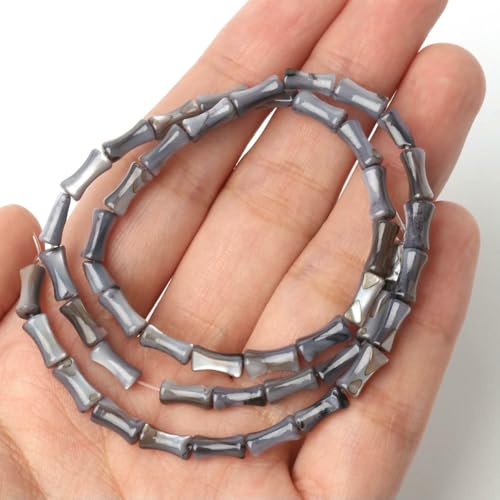 Natürliche Süßwasser-Muschelperlen, Perlmutt, Gelenkform, lose Perlen für die Herstellung von DIY-Schmuck, Armbänder, 4 x 7 mm, Grau, 4 x 7 mm, ca. 55 Stück Natürliche Süßwasser-Muschelperlen, Perlmutt, Gelenkform, lose Perlen für die Herstellung von DIY-Schmuck, Armbänder, 4 x 7 mm, Grau, 4 x 7 mm, ca. 55 Stück von HDJSDB