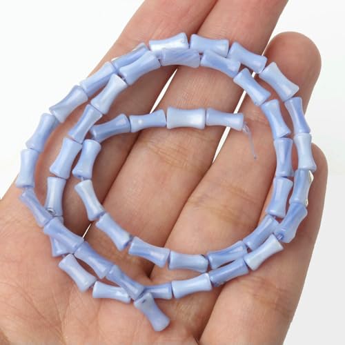 Natürliche Süßwasser-Muschelperlen, Perlmutt, Gelenkform, lose Perlen für die Herstellung von DIY-Schmuck und Armbändern, 4 x 7 mm, blau, 4 x 7 mm, ca. 55 Stück Natürliche Süßwasser-Muschelperlen, Perlmutt, Gelenkform, lose Perlen für die Herstellung von DIY-Schmuck und Armbändern, 4 x 7 mm, blau, 4 x 7 mm, ca. 55 Stück von HDJSDB