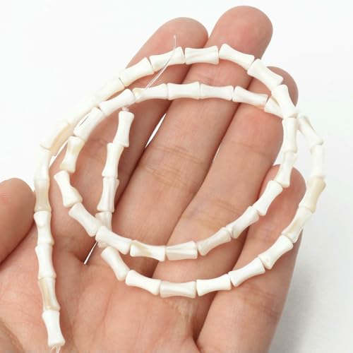 Natürliche Süßwasser-Muschelperlen, Perlmutt, Gelenkform, lose Perlen für die Herstellung von DIY-Schmuck und Armbändern, 4 x 7 mm, weiß, 4 x 7 mm, ca. 55 Stück Natürliche Süßwasser-Muschelperlen, Perlmutt, Gelenkform, lose Perlen für die Herstellung von DIY-Schmuck und Armbändern, 4 x 7 mm, weiß, 4 x 7 mm, ca. 55 Stück von HDJSDB