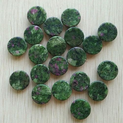 Natürliche Tigerauge Labradorit Quarz rot Stein Runde Cabochon Perlen für Schmuck machen 20mm schnelle Lieferung Großhandel 20 Stück/Lot-Epidot Zoisit von HDJSDB