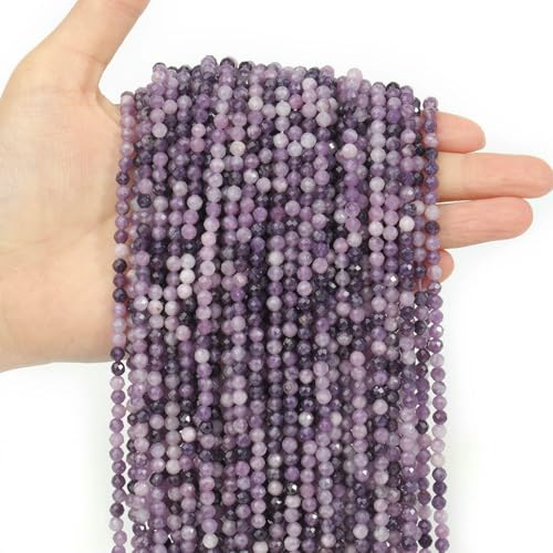 Natürliche kleine Steinperlen, facettiert, winzige Turmalin-Tigerauge-Abstandshalterperle für die Schmuckherstellung, DIY-Armband, Halskette, Ring, 2/3/4,0 mm, Amethyst, 3,0 mm, 115 Stück Perlen Natürliche kleine Steinperlen, facettiert, winzige Turmalin-Tigerauge-Abstandshalterperle für die Schmuckherstellung, DIY-Armband, Halskette, Ring, 2/3/4,0 mm, Amethyst, 3,0 mm, 115 Stück Perlen von HDJSDB