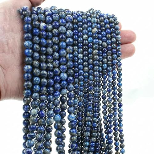 Natürliche rosa Morganit-Perlen, rund, lose Edelsteinperlen zur Schmuckherstellung, DIY-Armband, Halskette, 6/8/10 mm Perlen-Lapislazuli L.1-10-10,5 mm (33–35 Stück) von HDJSDB