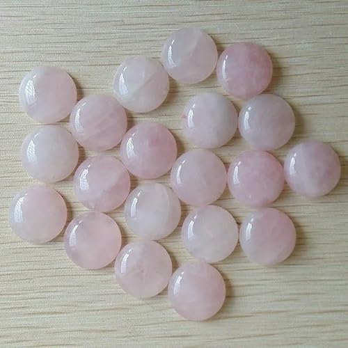 Natürliche tiger eye Labradorit quarz rot stein runde cabochon perlen für schmuck machen 20mm schnelle versand Großhandel 20 teile/los-rose quarz von HDJSDB