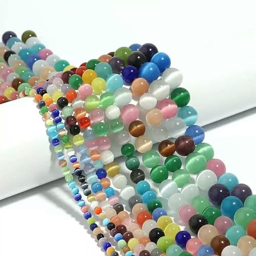 Naturstein, 4–10 mm, Amethyst, Tigerauge, Fluorit, Achat, vulkanische runde lose Perlen, DIY-Armband, Schmuckzubehör, Katzenauge-Mix, 10 mm, 35 Stück Naturstein, 4–10 mm, Amethyst, Tigerauge, Fluorit, Achat, vulkanische runde lose Perlen, DIY-Armband, Schmuckzubehör, Katzenauge-Mix, 10 mm, 35 Stück von HDJSDB