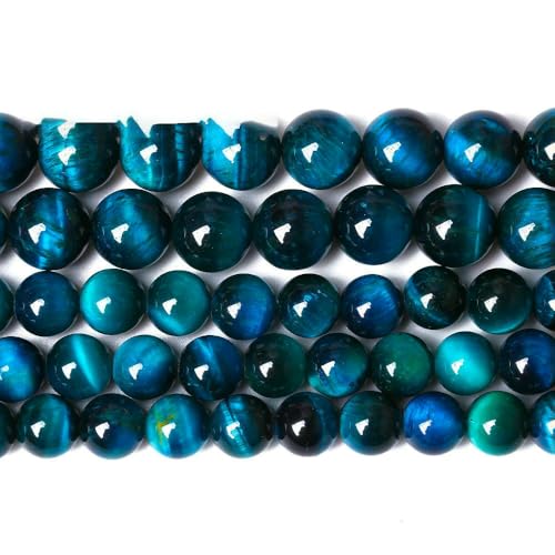 Naturstein, AAAAA-Qualität, blaue Tigerauge-Achate, runde lose Perlen, 38,1 cm, 4, 6, 8, 10, 12, 14 mm, Auswahlgröße zur Schmuckherstellung, blaues Tigerauge, 12 mm, 32 Stück Perlen Naturstein, AAAAA-Qualität, blaue Tigerauge-Achate, runde lose Perlen, 38,1 cm, 4, 6, 8, 10, 12, 14 mm, Auswahlgröße zur Schmuckherstellung, blaues Tigerauge, 12 mm, 32 Stück Perlen von HDJSDB