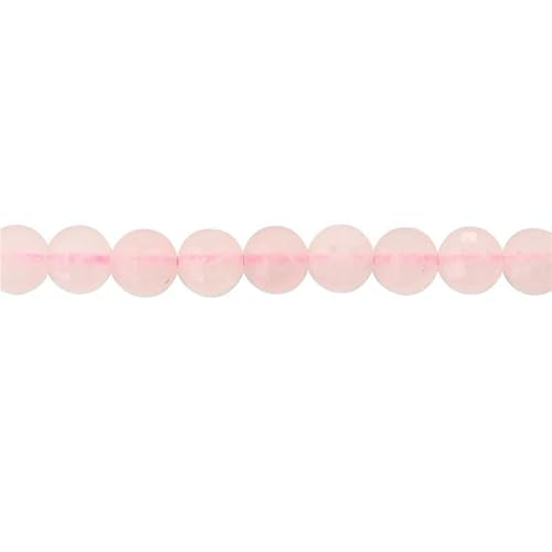 Naturstein, Türkis, Malachit, Turmalin, Amazonit, facettierte, flache, runde Perlen, Größe 2, 4, 6 mm, zur Schmuckherstellung, DIY-Armband, Rosenquarz, 6 mm, 68 Stück von HDJSDB