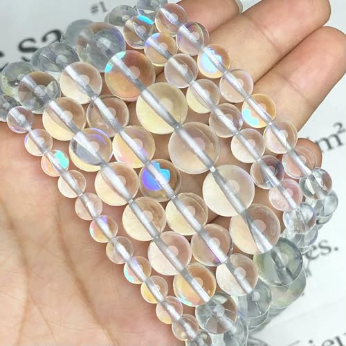 Naturstein, facettierte weiße klare Quarzkristalle, Glas, runde lose Perlen für die Schmuckherstellung, DIY-Armband, Halskette, 4/6/8/10/12 mm, Stil 6–12 mm, 28–30 Stück Naturstein, facettierte weiße klare Quarzkristalle, Glas, runde lose Perlen für die Schmuckherstellung, DIY-Armband, Halskette, 4/6/8/10/12 mm, Stil 6–12 mm, 28–30 Stück von HDJSDB