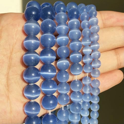 Naturstein, rosa-weißer Mondstein, Katzenaugenperlen zur Schmuckherstellung, glatter, loser Abstandshalter, Opal, DIY-Charm-Armbänder, Halsketten, Himmelblau, 12 mm, 28 Stück Perlen Naturstein, rosa-weißer Mondstein, Katzenaugenperlen zur Schmuckherstellung, glatter, loser Abstandshalter, Opal, DIY-Charm-Armbänder, Halsketten, Himmelblau, 12 mm, 28 Stück Perlen von HDJSDB