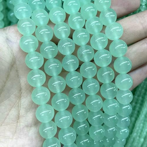 Naturstein, rund, bunt, Jade, Achate, lose Abstandsperlen für Schmuckherstellung, DIY-Armband, Ohrringe, Zubehör, 4/6/8/10/12 mm, hellgrün, 12 mm, 30 Stück Perlen Naturstein, rund, bunt, Jade, Achate, lose Abstandsperlen für Schmuckherstellung, DIY-Armband, Ohrringe, Zubehör, 4/6/8/10/12 mm, hellgrün, 12 mm, 30 Stück Perlen von HDJSDB