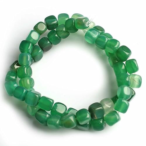 Naturstein-Achat, Jade, Würfel, quadratische Perle, 8 mm, lose Abstandsperlen für die Schmuckherstellung, DIY-Charms, Armbänder, Halsketten, Perlenarbeiten, 15 Zoll, Streifenachat, 1– Naturstein-Achat, Jade, Würfel, quadratische Perle, 8 mm, lose Abstandsperlen für die Schmuckherstellung, DIY-Charms, Armbänder, Halsketten, Perlenarbeiten, 15 Zoll, Streifenachat, 1– von HDJSDB